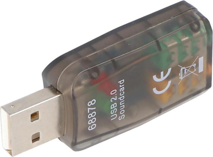 Produktbild AccuCell Soundkarte USB 2.0 zum Anschluss von Mikrofon und Kopfhörer
