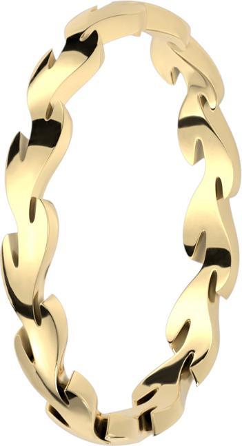 Star Piercing Ring vergoldet Blatt der Ewigkeit (Chirurgenstahl 316L, ohne Messing)