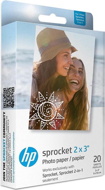 Actual product image HP Sprocket Fotopapier Zink (290 g/m², Photo (5x7.6cm), 20 x)