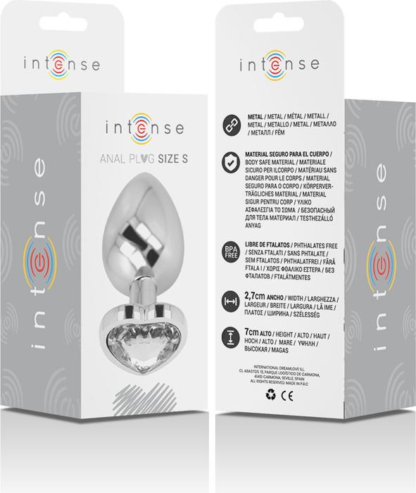 Produktbild Intense White Heart Aluminium Metall Anal Plug Grösse S