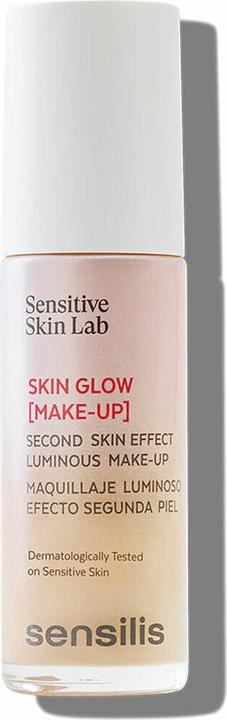 Actual product image Rilastil Sensilis Skin Glow Make Up Makeup Primer Moisturizing and Radiant Light Coverage for Dull Skin 30ml (Gold-Beige)