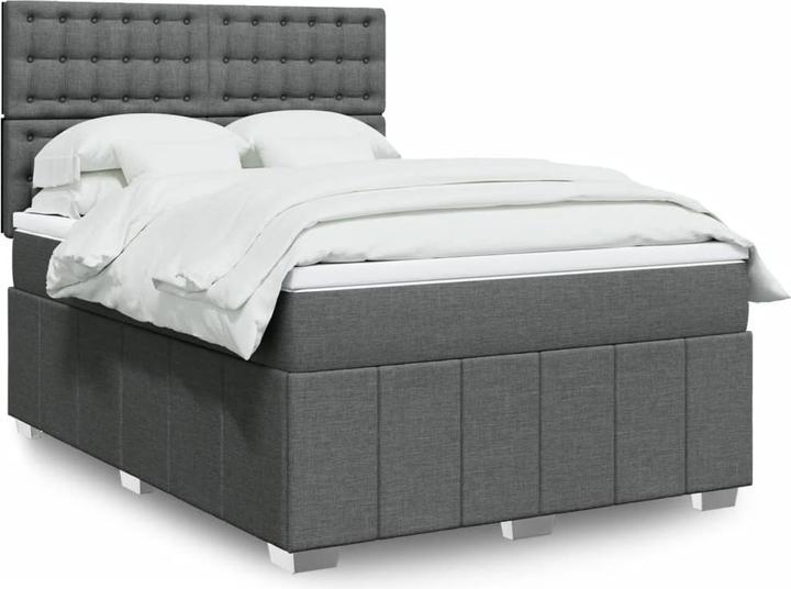 Produktbild VidaXL Bo x springbett mit Matratze 200 x 200 cm Stoff (200 x 200 cm, 200 x 200 cm)
