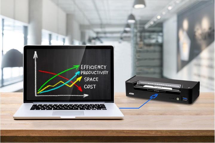 Actual product image Aten KVM switch, DP