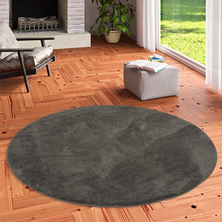 Actual product image Pergamon Luxus Super Soft Hochflor Langflor Teppich Silky Rund (160 x 160 cm)
