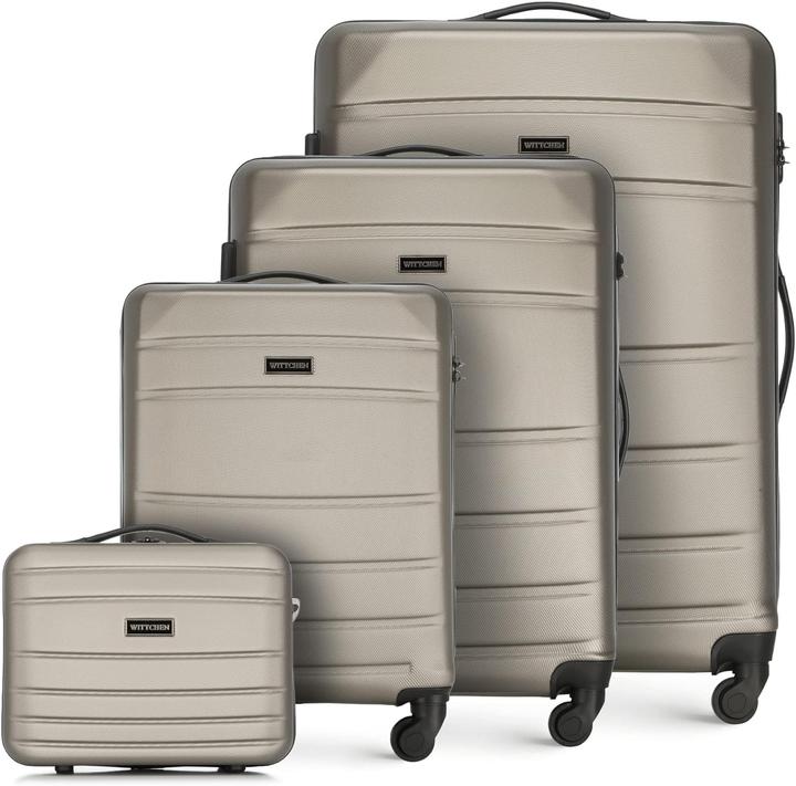 Immagine prodotto Wittchen Globe Line Modern, Champagne (98 l, Bagaglio a mano (fino a 50 litri), M (50 - 90l), L (90 - 115l))