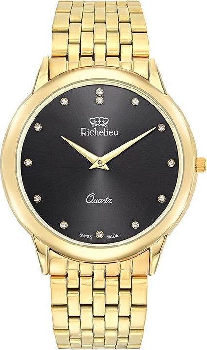Richelieu Klassische schwarze Richelieu-Uhr (40 mm)