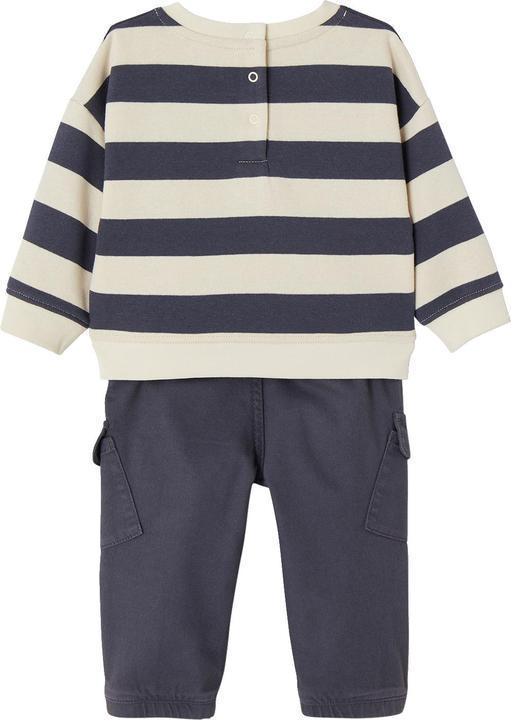 Immagine prodotto Vertbaudet Set bambino: felpa a righe e pantaloni cargo (68)