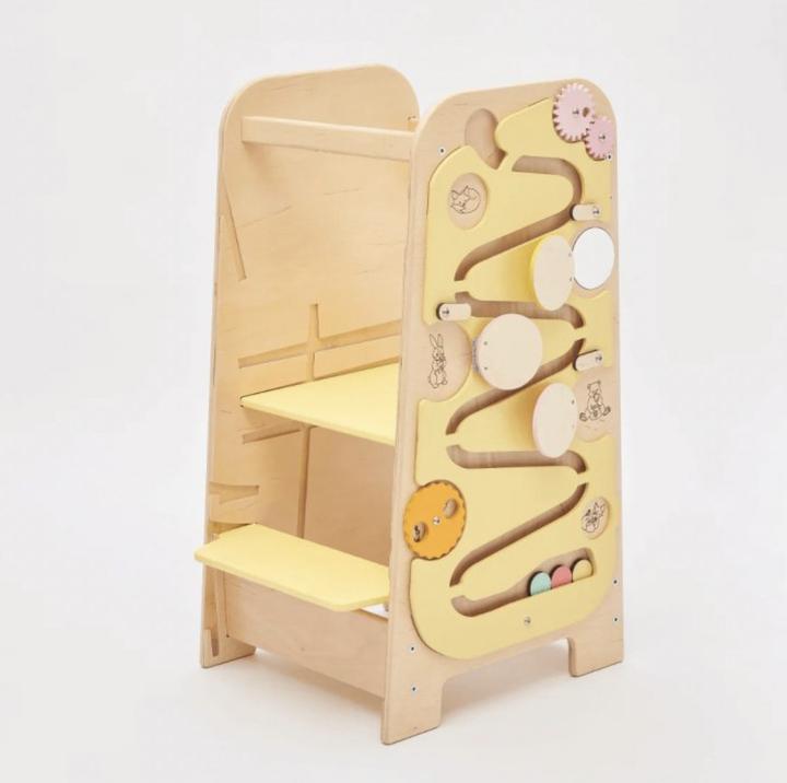 Montessori Tour d'aide multifonctionnelle 5-en-1 - Multifunctional Helper Tower 5-in-1 ® by busy kids