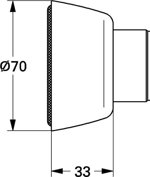 Image du produit Grohe Rosace pour raccord en S, DN 15, 70mm chrome