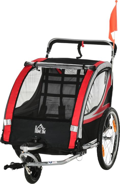 Produktbild Homcom Kinderfahrradanhänger mit Aufbewahrungstasche