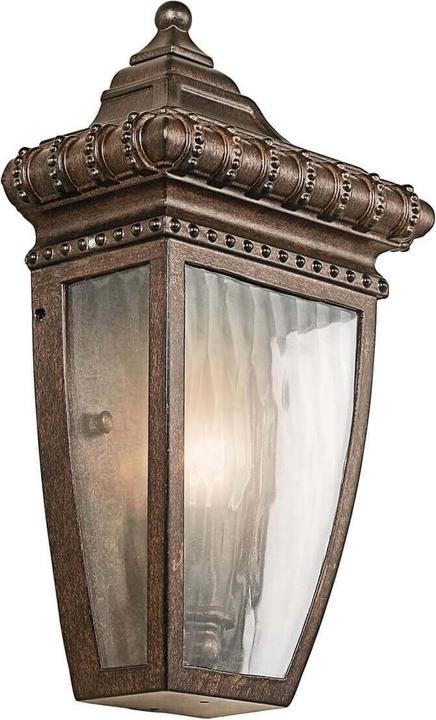 Actual product image Elstead Lighting Venetian Rain outdoor wall light E14 Brushed bronze IP44 (E14)