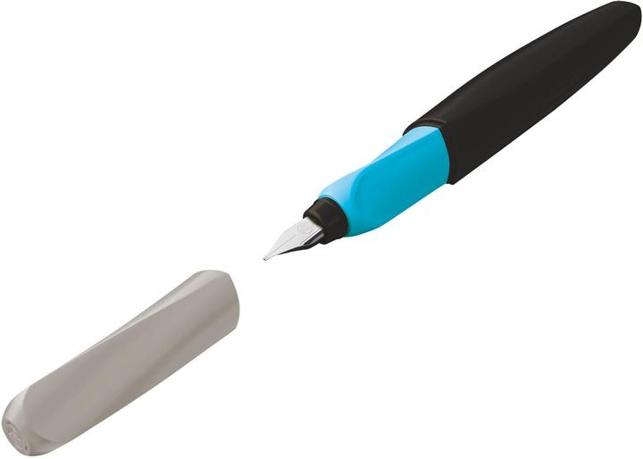 Produktbild Pelikan Füllhalter (Patronenfüllsystem) Twist® Color Blocking Füller für Rechts- und Linkshänder, da (Blau, Grau, Schwarz, 1 x)