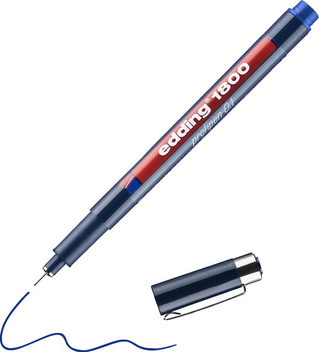 Actual product image Edding Profipen 1800 Fiber Drawing Machine (Blue, 1 x)