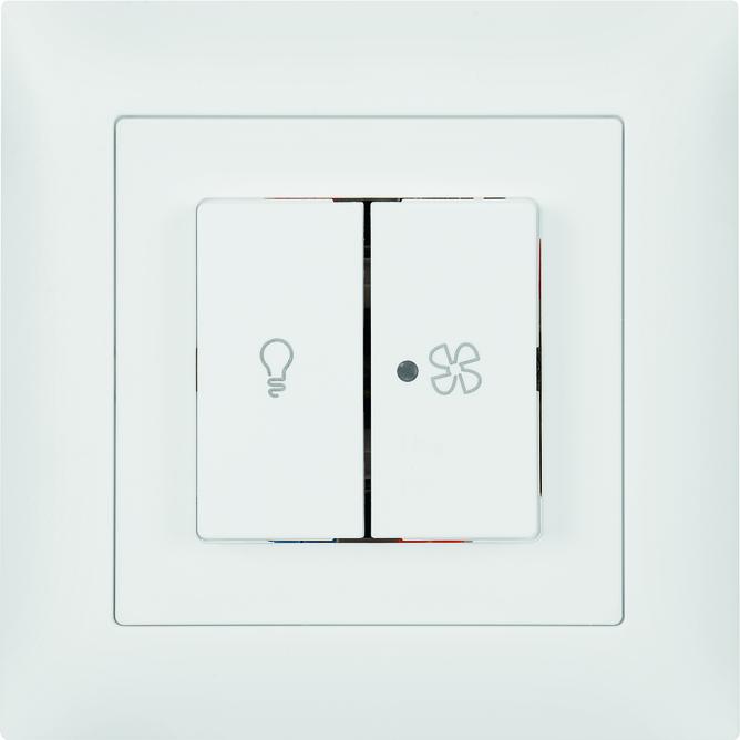Image du produit Steffen UP Interrupteur pour lumière et vent. SCH0/3 1P ws