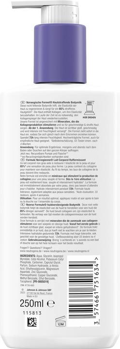 Valori nutrizionali e ingredienti Neutrogena Bodymilk (Latte corpo, 250 ml)