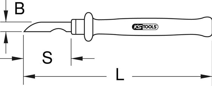Produktbild KS Tools Kabel-Abisoliermesser mit Schutzisolierung (20 cm)