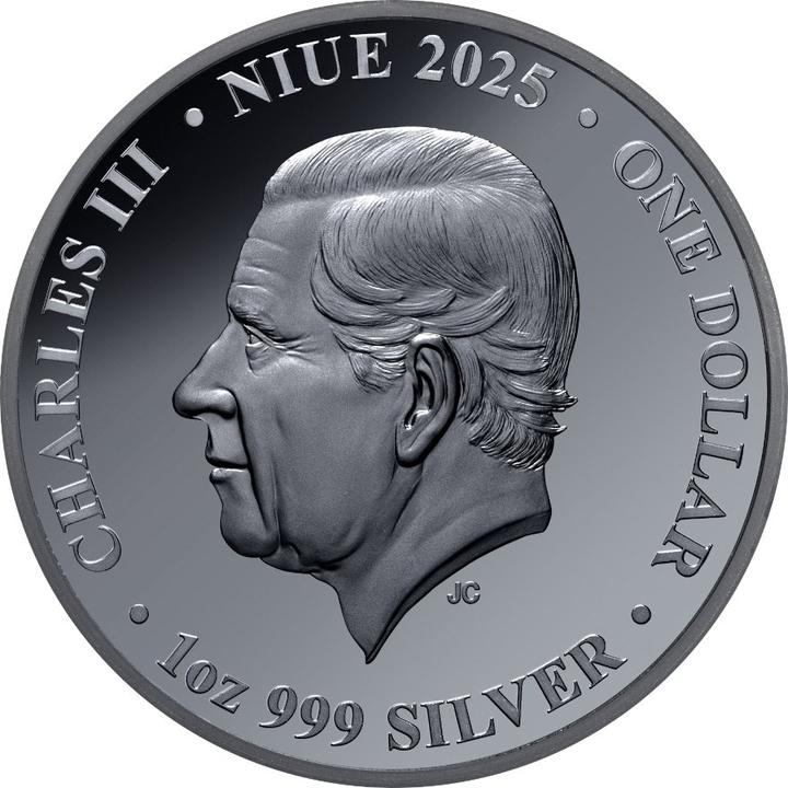 Actual product image Philoro Silber Grosser Tümmler 1 oz Black Proof - 2025 (999, 2025)