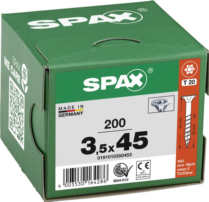 Produktbild Spax Universalschrauben 3.5 x 45 mm, 200 Stück (200 Schrauben pro Stück)