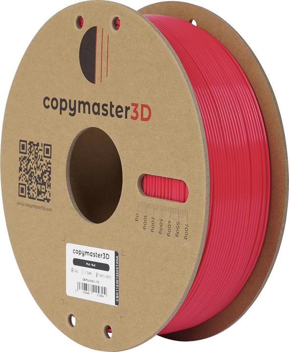 Immagine prodotto Copymaster3D PLA Filament for 3D Printer, 1.75 mm, Red (PLA, 1.75 mm, 1000 g, Rosso)