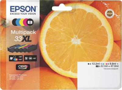 Actual product image Epson 33XL Claria Premium Multipack (M, C, Y, PBK, FC)