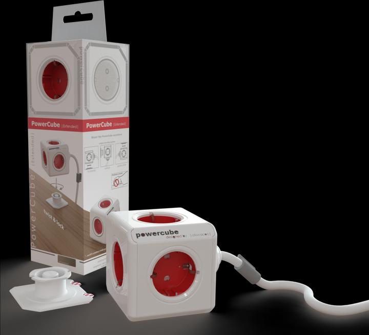 Actual product image Allocacoc PowerCube Extended incl. 1.5 m cable Type F (5 x, CEE 7/4, 1.50 m)