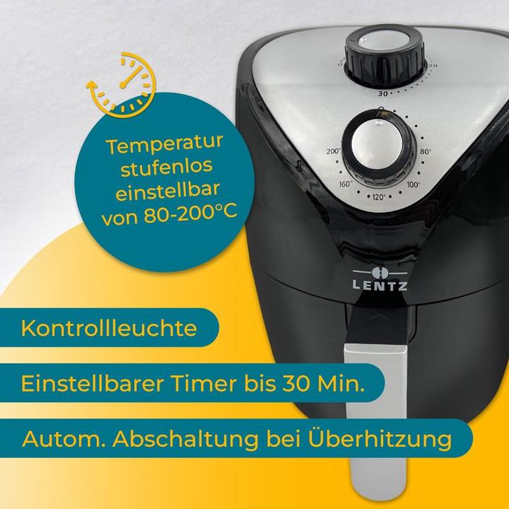 Produktbild Lentz Heissluftfritteuse Heissluftbackofen Heissluftgrill Airfryer