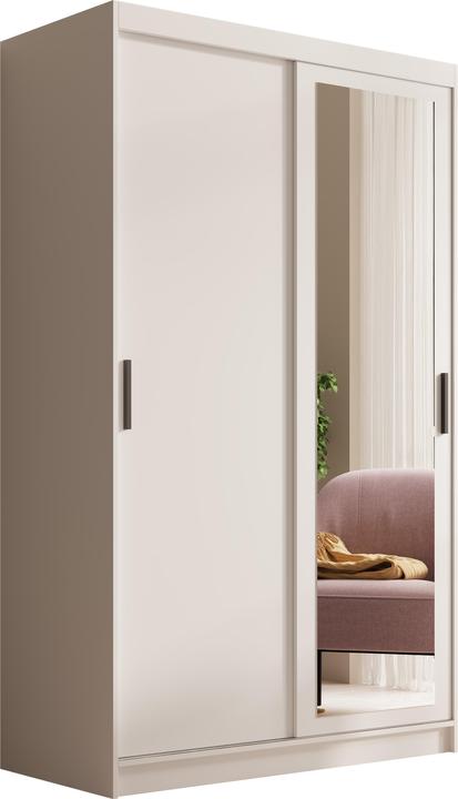 Image du produit ADRK Furniture Armoire à portes coulissantes avec miroir Hailey 120 (120 x 60 x 205 cm)
