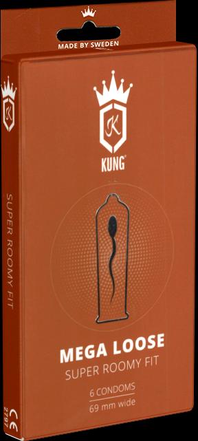 Actual product image Kung Mega Loose" Super Roomy Fit - 6 extremely large condoms for the thick penis (6 pcs.)