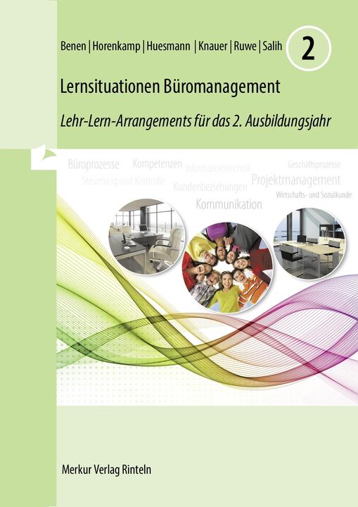 Produktbild Merkur Lernsituationen Büromanagement 2 (Deutsch, Manfred Huesmann, Sabine Knauer, Dieter Benen, Annette Ruwe, 2023)
