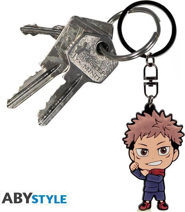 Actual product image ABYstyle JUJUTSU KAISEN Yuji Itadori PVC Keyring, Multicolored, H. 5,8 cm x L. 3,5 cm