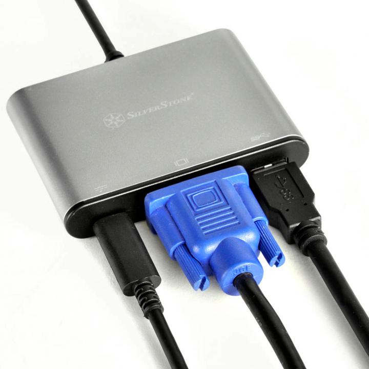 Produktbild Silverstone EP06C Station (Sub-D 15, USB 3.1, USB 3.0, 7 cm)