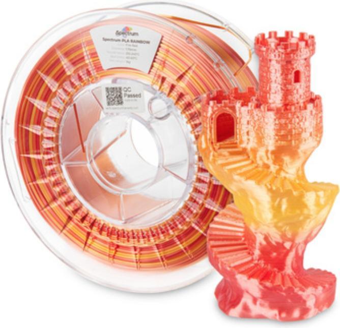 Immagine prodotto Filamento PLA Rainbow Fire Red 1.75mm 1kg (PLA, 1.75 mm, 1000 g, Rosso)