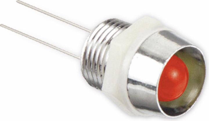Produktbild Berrybase LED mit Chromfassung 6mm, rot, 10er Set