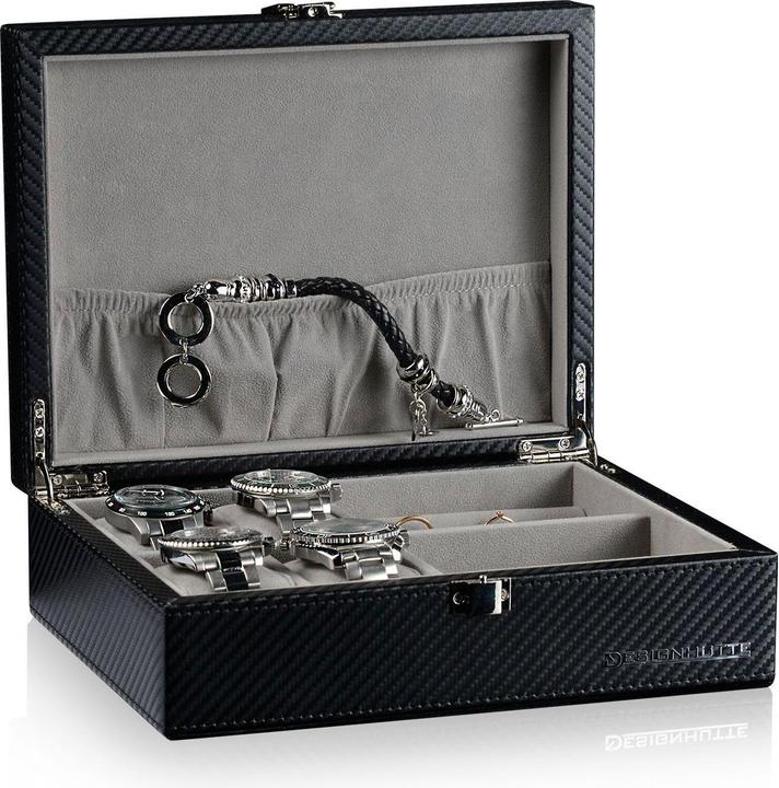 Produktbild Designhütte Uhren & Schmuckbox Dallas - Karbon
