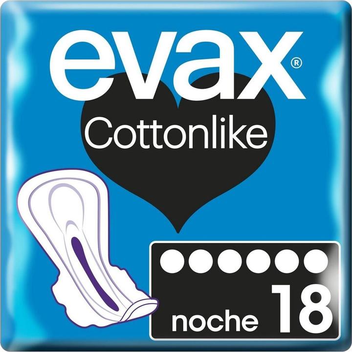 Evax Cottonlike night sanitary towels with wings 9 pieces (9 x, Sanitary pads)