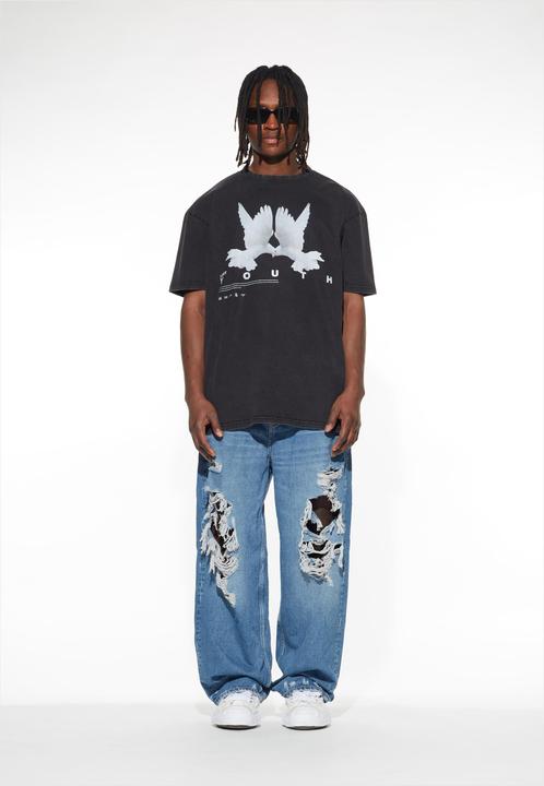 Produktbild Lost Youth LY ACID WASHED TEE DOVE - 105673 (XS)