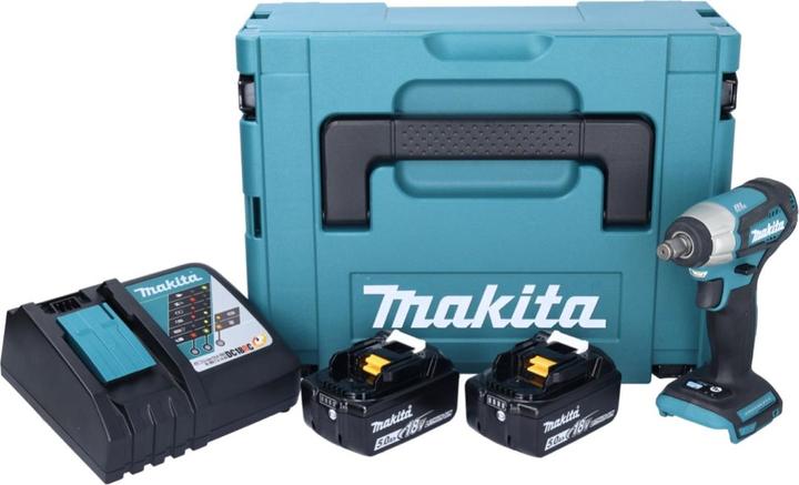 Produktbild Makita DTW 181 RTJ Akku Schlagschrauber 18V 1/2" Brushless + Makpac + 2x Akku 5,0Ah + 1x Ladegerät (Akkubetrieb)