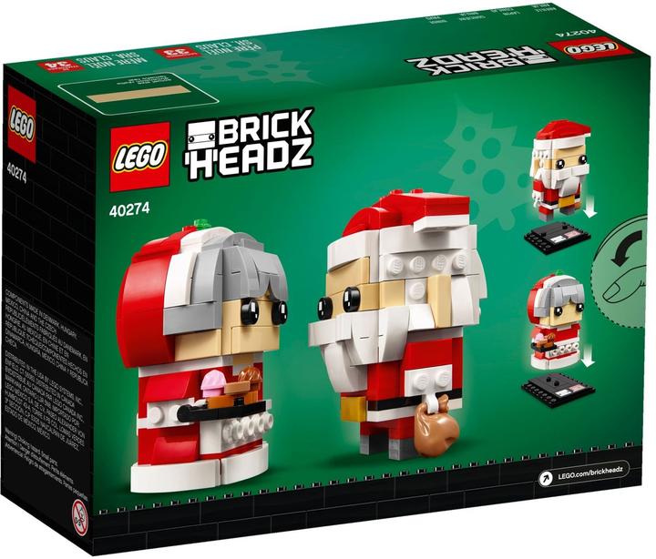 Produktbild LEGO BrickHeadz - Herr und Frau Weihnachtsmann (40274, LEGO Brickheadz)