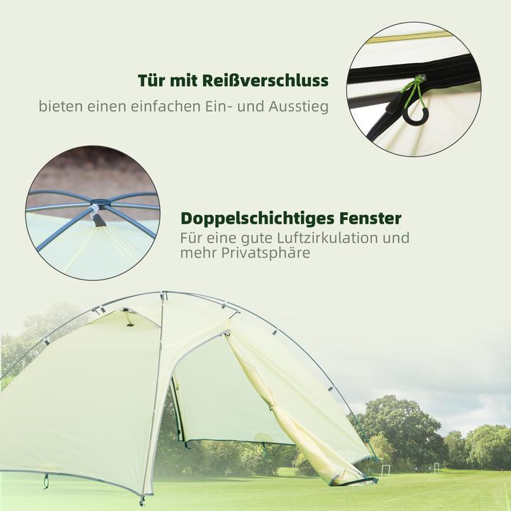 Produktbild Outsunny Campingzelt mit Tragetasche (1.70 kg, 2 Personen)