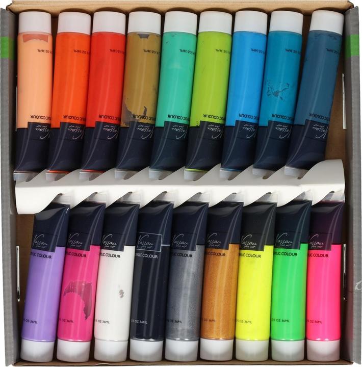 Image du produit Legind Nassau - Paint acrylique incl. fluor & metallic (18x36 ml) (AR0701/22GE) (Multicolore, 648 ml)