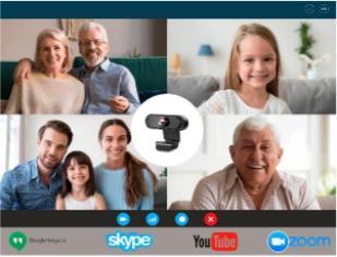 Image du produit Nilox WEBCAM 1080P 30F FOCUS FIXE NXWC01 (2.10 Mpx)