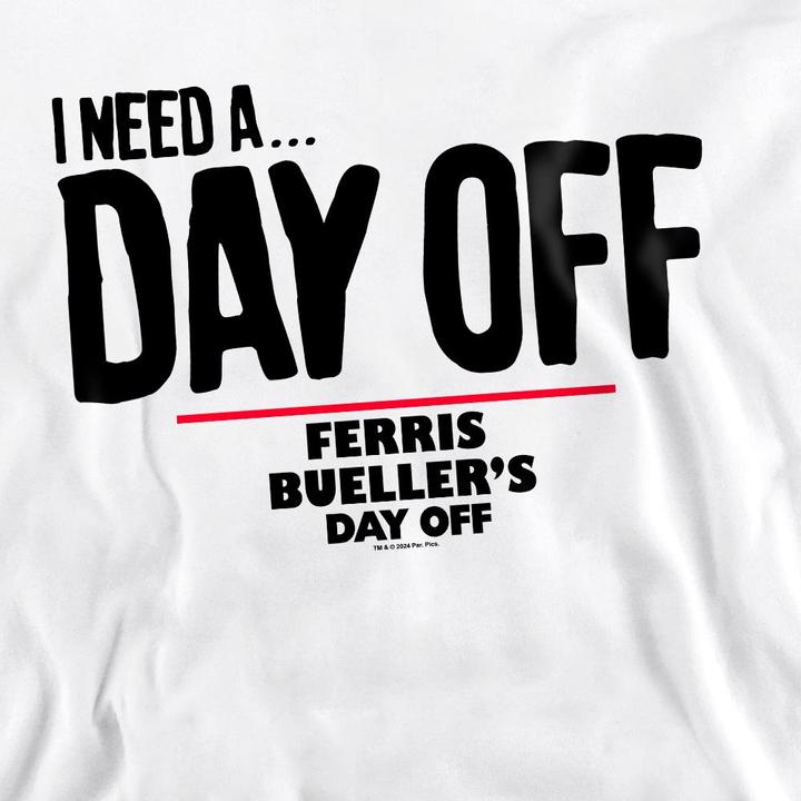 Produktbild Ferris Bueller´s Day Off Ferris Bueller's Day Off Ferris Bueller Needs A Day Off Sweatshirt (XXL)