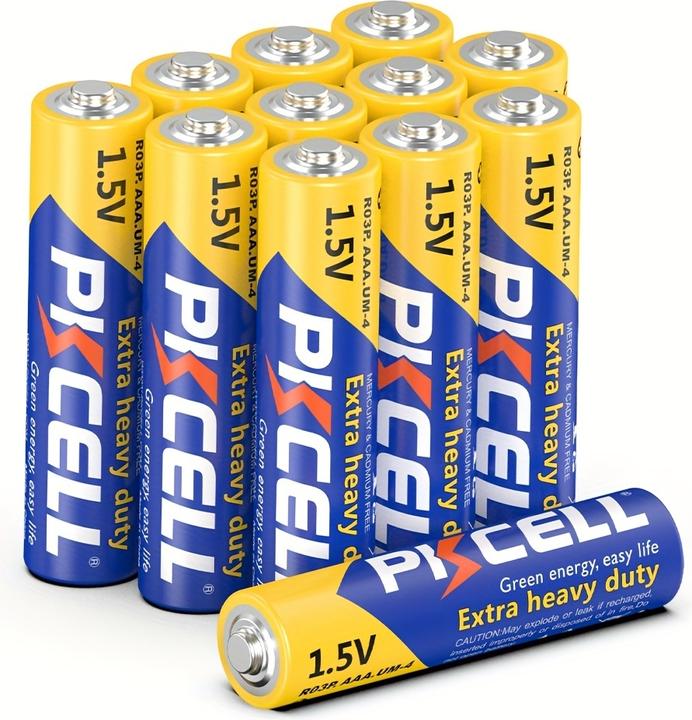Actual product image Pkcell 40er Pack AAA 1,5V Zink-Kohle Batterien nicht wiederaufladbar (40 pcs., AAA)