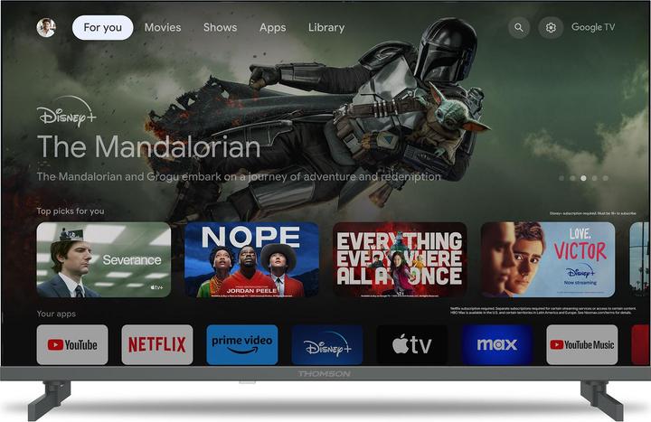 Image du produit Thomson TV 40 Fhd Qled Smart T2/C2s2 Google TV Frameless (40", QLED, Full HD)