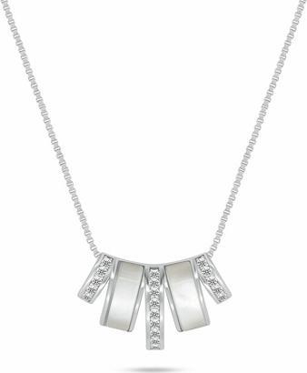 Brilio Silver - Elegant silver jewelry set with zircons SET260W (earrings. pendant)