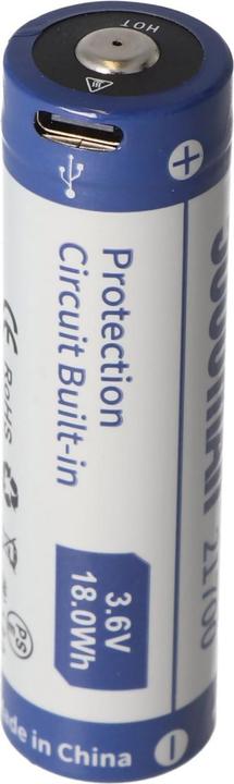 Actual product image Keeppower Battery 21700 with PCB protection incl. USB-C charging option P2150TC (1 pcs., 5000 mAh, Battery + charger)