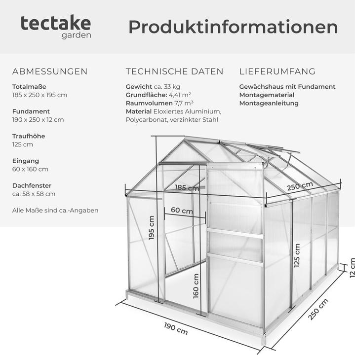Actual product image tectake Greenhouse