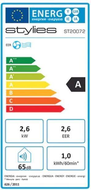 Energie-Label Stylies Klimagerät Draco (32 m², 9000 BTU/h)