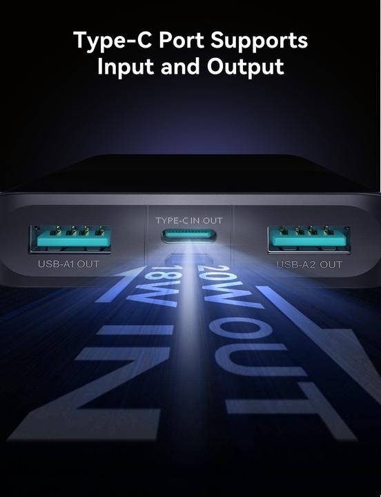 Produktbild Joyroom Power bank 22.5W 10000mAh PD QC3.0 AFC(JR-QP191) (10000 mAh, 22.50 W, 37 Wh)
