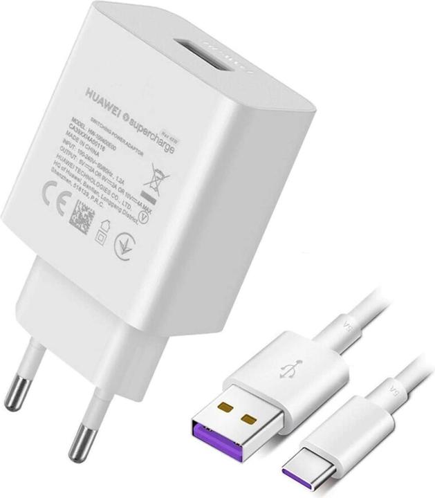 Image du produit Huawei HW-100400E00 Adaptateur secteur USB Super Charge + câble USB-C (40 W)